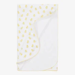 White Cheery Chicks Pima Cotton Blanket (73cm)