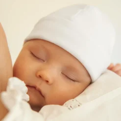 White Cotton Baby Hat