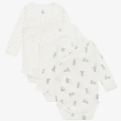 White Cotton Bodyvests (3 Pack)