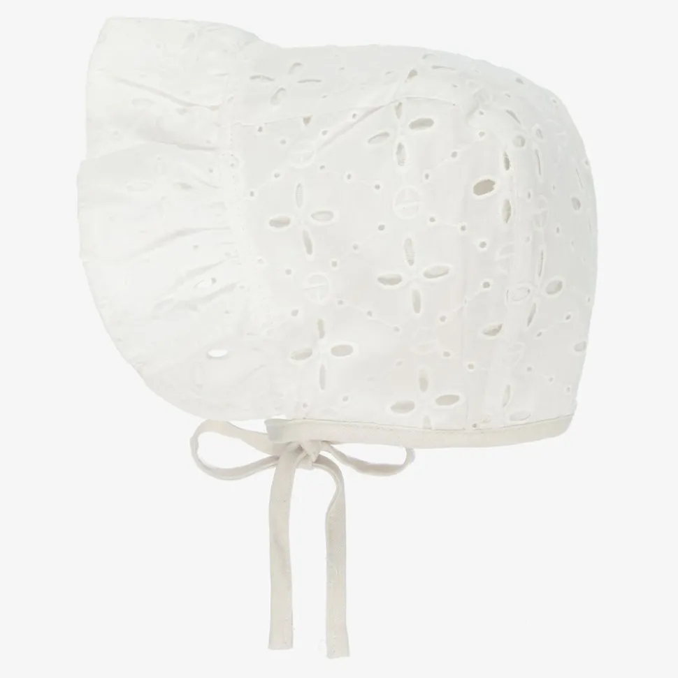 White Cotton Bonnet (SPF30)