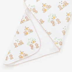 White Cotton Honey Bear Cubs Burp Cloth (49cm)
