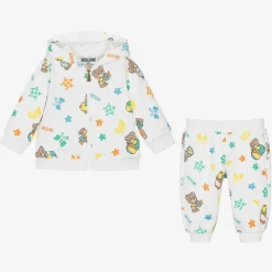 White Cotton Teddy Bear Tracksuit