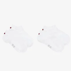 White Cotton Trainer Socks (2 Pack)