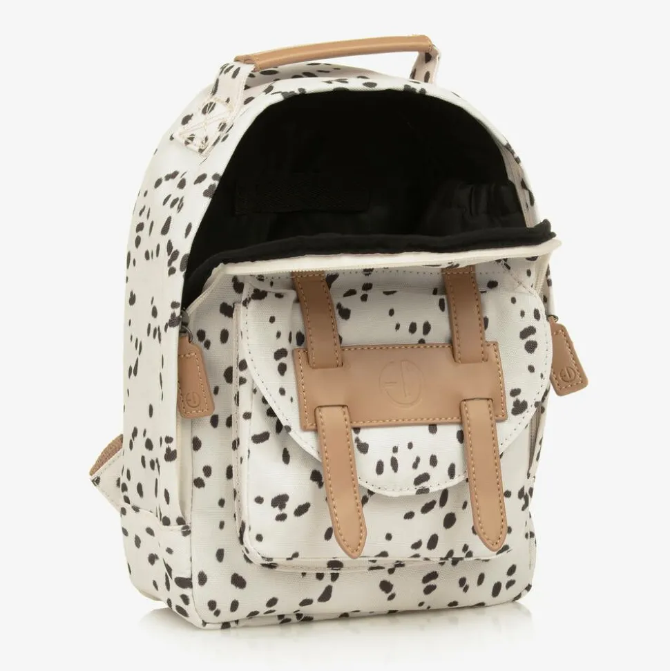 White Dalmatian Print Backpack (29cm)