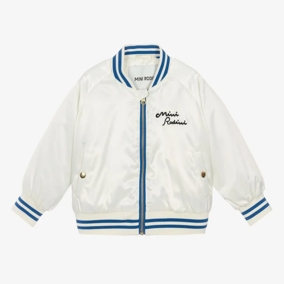 White Dolphin Baseball Jacket