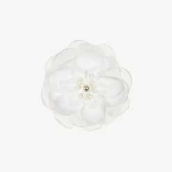 White Floral Hair Clip (7cm)