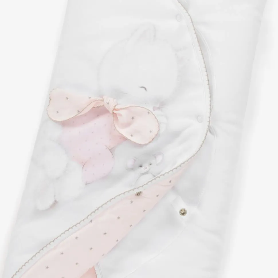 White Kitten Print Cotton Padded Nest (61cm)