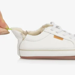 White Leather First Walker Trainers