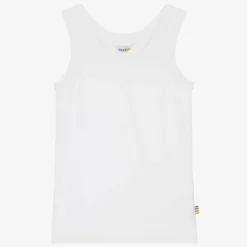 White Organic Viscose Bamboo Vest