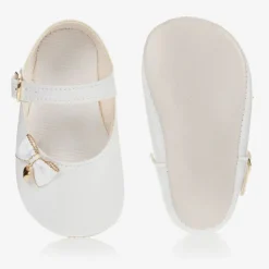 White Patent Pre-Walker Shoes