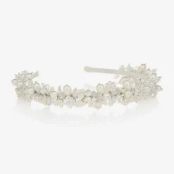White Pearl & Crystal Hairband