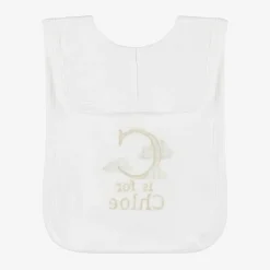 White Personalised 'C' Initial Bib