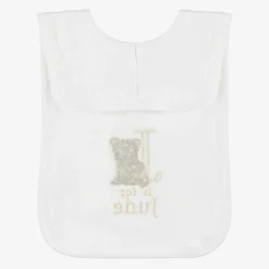 White Personalised 'J' Initial Bib