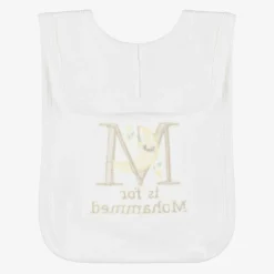 White Personalised 'M' Initial Bib