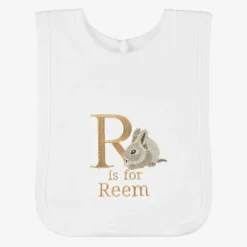 White Personalised 'R' Initial Bib