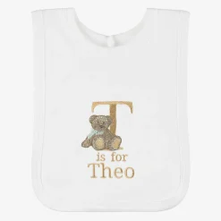 White Personalised 'T' Initial Bib