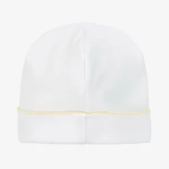 White Pima Cotton Bee Hive Baby Hat