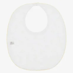 White Pima Cotton Cheery Chicks Bib