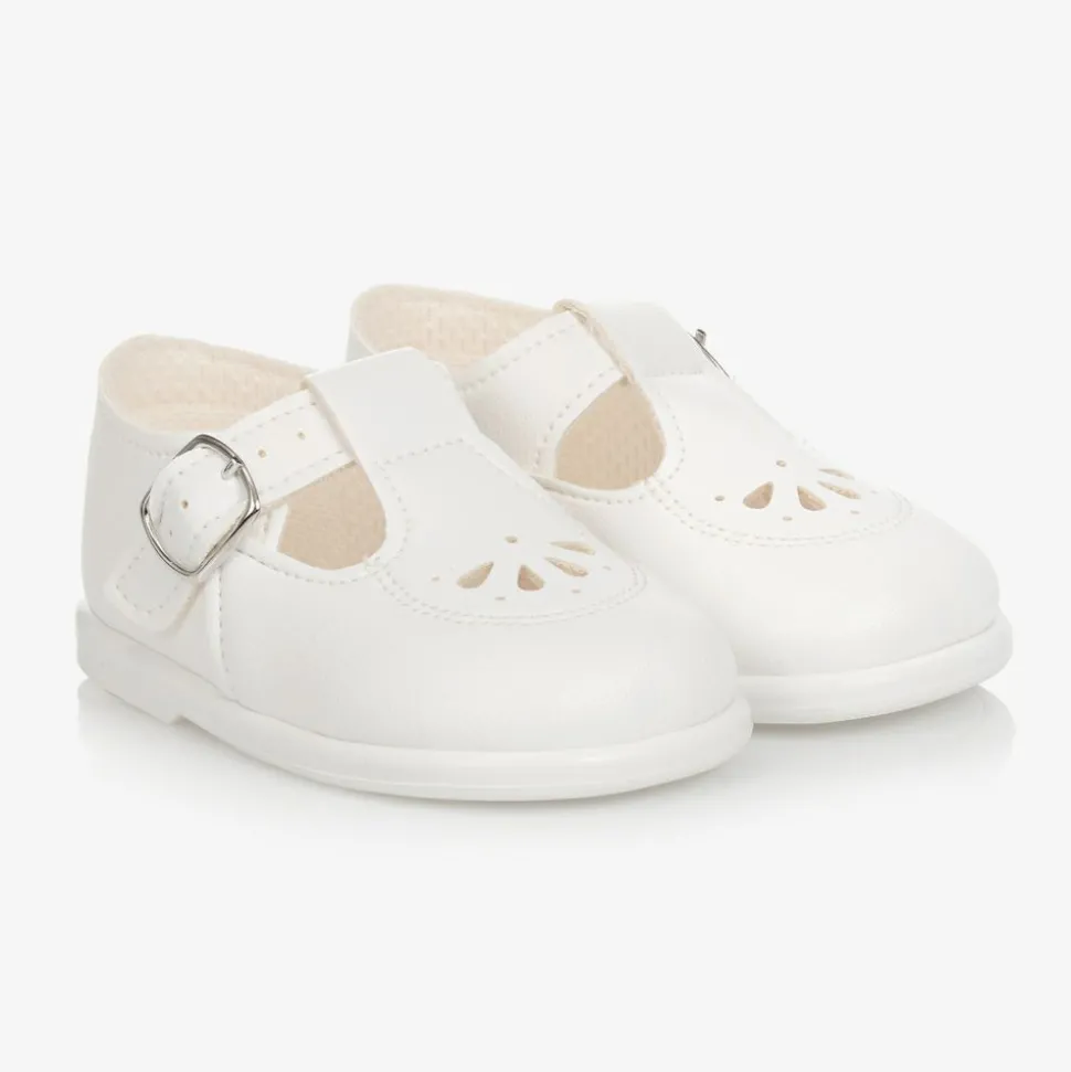 White T-Bar Shoes