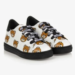 White Teddy Bear Logo Trainers