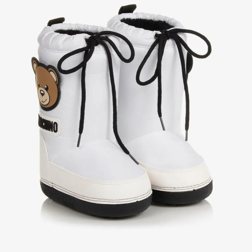 White Teddy Bear Snow Boots