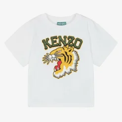 White Varsity Tiger Organic Cotton T-Shirt