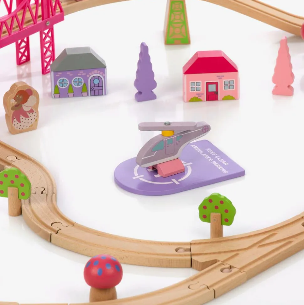 Wooden Fairy Town Train Set (114cm)