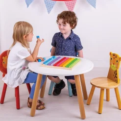 Wooden Leopard Chair (52cm)