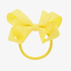 Yellow Bow Hair Elastic (7cm)