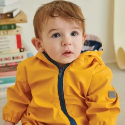 Yellow Hooded Baby Rainsuit