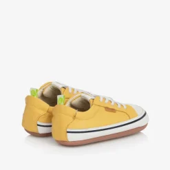 Yellow Leather First Walker Trainers